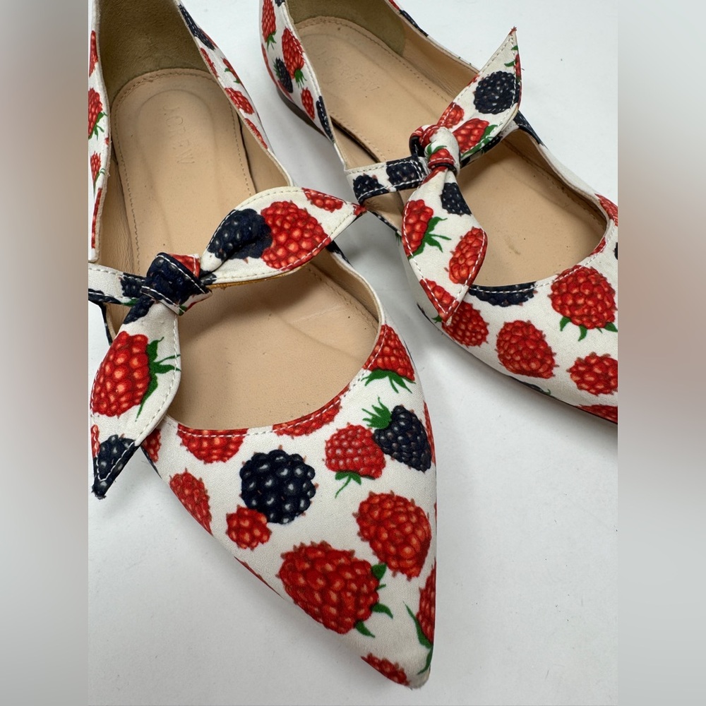 J.Crew Berry Print Mary Jane Flats 6